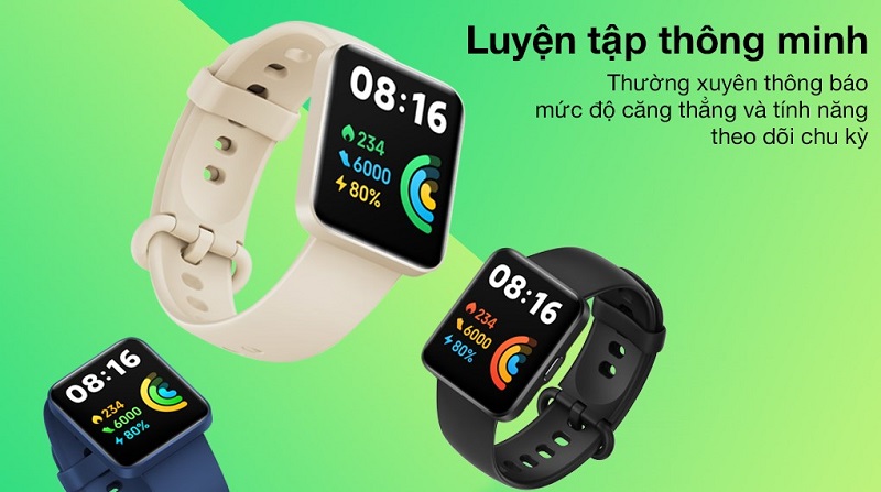 Redmi Watch 2 Lite hỗ trợ hơn 17 chế độ luyện tập chuyên nghiệp và cập nhật chỉ số sức khoẻ
